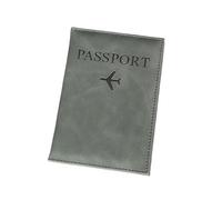 LPNGTNG The World Map Passport Cover Hot Stamping Simple Plane Women Men Travel Passport Case Holder Fashion Wedding Gift(C Gray)