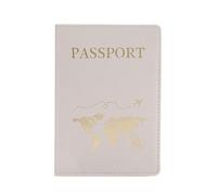LPNGTNG The World Map Passport Cover Hot Stamping Simple Plane Women Men Travel Passport Case Holder Fashion Wedding Gift(B Gray)