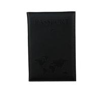LPNGTNG The World Map Passport Cover Hot Stamping Simple Plane Women Men Travel Passport Case Holder Fashion Wedding Gift(A Black)