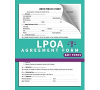 LPOA Agreement Form: 60+ Limited Power of Attorney Forms | 120 Single-Sided Pages
