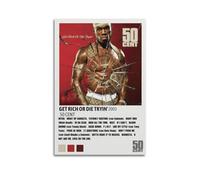 LPOHJD 50 Cent Get Rich Or Die Tryin’Printing Wall Art Posters Canvas Posters Artwork Gifts Room AestheticsUnframe-style 16x24inch(40x60cm)