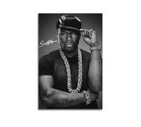 LPOHJD 50 Cent Rapper Artistic Personality Retro PosterPrinting Wall Art Posters Canvas Posters Artwork Gifts Room AestheticsUnframe-style 08x12inch(20x30cm)