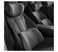 LPOJUHBSWAR Headrest Waist Cushion Set for Tesla Model 3 2019-2025, Seat Headrest Lumbar Support Back Cushion Comfortable Pain Relief Kit,C/Grey