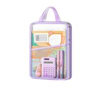 Lpoppcx A4 Document Bag with Zipper, A4 Reusable Portable Document Bag, Stationery Bag, for School, Board Games, Puzzles, Travel, Homework, Projects, Receipts