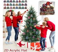 Lpoppcx Christmas Calendars Advent - 2025 Merry Christmas Car Advent 2d Pendant 24 Days | Decorative Pendant Party Favors for Collectors Kids Adults Indoor Outdoor Wall Yard Door Car