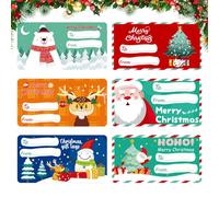 Lpoppcx Christmas Tags Stickers,Adhesive 60-Sheet Label | Christmas Name Stocking Tags,for Holiday Festival Home Family Party Crafting Seasonal Celebration Wrapping School