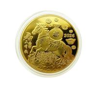 Lpoppcx Commemorative Coin, Horse for Luck Coin Decoration, 2026 Year of the Horse Souvenir Art for Kids Collecting Women Home Decor Collector Item
