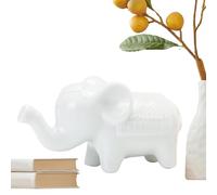 Lpoppcx Elephant Statue Home Decoration, Ceramic Desk Decoration Figures Collectable, Elephant Statue Decoration - For Families, Living Room, Farmhouse Parties, Tiered Stand, Outdoor, Indoor