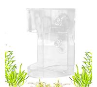 Lpoppcx Fish Food Feeder | Transparent Betta Fish Feeder | Large Capacity Shrimp Feeding Dish with Anti-drifting Suction Cup for Hatchery Breeding Freshwater Pond