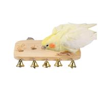 Lpoppcx Flat Bird Perch,Wooden Chew Toys Flat Bird Swing Perch Stand - Play Gym Musical Notes for Finches Cockatiel Chinchilla Lovebird Small Animals Indoor Balcony Backyard