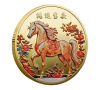 Lpoppcx Horse Coin | Good Luck Commemorative Coin | 2026 Year Of The Horse Luck Keepsake Souvenir Blessing Decoration for Chinese New Year Home Desk Bookcase Men Women Adults Kids Collectors