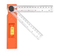 Lpoppcx Marking Ruler,Wood Measuring Ruler | with Angle Marking 15-90 Degree Portable Precision Gauge Adjustable Guide for Woodworking Cutting Measurement Drilling Carpenter Building Construction