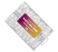 Lpoppcx Nail Molds | Double Poly Extension Gel Molds,12 Sizes Reusable Artificial Clear Manicure Form for Poly Extension Gel Beauty Design