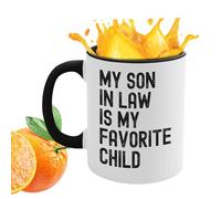 Lpoppcx Novelty Coffee Mugs,Son in Law Design Large Caliber Utensil 350ml,Funny Drinking Cup - for Women Boys Girls Tea Enthusiasts Birthdays Holidays Mother's Day Father's Day