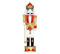 Lpoppcx Nutcracker Christmas Decor | Wooden King Nutcracker Tabletop Ornament,14 Inch Holiday Ornament for Kitchen Cabinet Shelf Decoration Christmas Living Room Bedroom Party Display