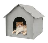 Lpoppcx Outdoor Cat House, Closed and Waterproof Pet Accessories with a Mat, Weatherproof Cat Protection, Outdoor, for Winter Sleep of Kittens and as for Pets on the Patio