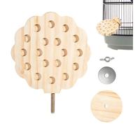 Lpoppcx Parrot Perch | Wooden Rest Board for Bird Cage | Conure Perch with Poop Tray | for Parrots, Finches, Budgies, Cockatiels, Cockatoos, Lovebirds, Conures
