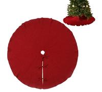 Lpoppcx Red Christmas Tree Skirt,Soft Plush Rustic Holiday Supplies - Vintage Tree Skirt - for Thanksgiving Holiday Party Offices Home Room Weekday School Dormitory Apartment