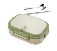 Lpoppcx Stainless Steel Snack Containers | Portable Food Boxes - Microwave Safe Reusable Leakproof Bin with Chopsticks Spoon with Compartments for Adults Kids Meal Prep