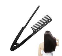Lpoppcx Thick Hair Straightening Comb, V Type Hair Straightening Comb for Flat Iron, Non-Slip Wet Dry Hairdressing Equipment for Ladies Girls Home Salon Hotel Dorm Business Trips