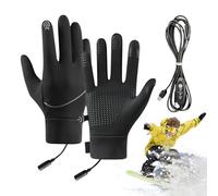 Lpoppcx USB Heated Gloves - USB Powered Waterproof Heated Thermal Gloves | Mitts with Adjustable Temperature for Running Hunting Outdoor Fishing Working Driving Elderly Gardeners Skiing Hiking