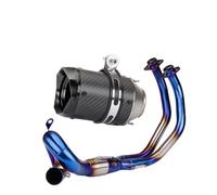LPOXD Motorcycle Muffler Exhaust Pipe Full System Slip On For Yamaha MT07 Mt-07 2014-2023 Accessories Modified Replacement(TYPE-H)