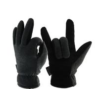 LPQCGHNFD 【 Thickened Waterproof 】 Men's and Women's Unisex Deer Skin Two-Layer+Fleece Fleece Interior with Finger Design for Warmth and Touch Screen Gloves