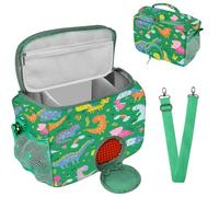 LPQKCcY Carry Case for Toniebox Starter, Storage Bag for Tonies Characters UK, Headphones, Charging Station and Accessories, Carry Bag with Zip and Adjustable Strap for Tonie Box Audio Player (Green)