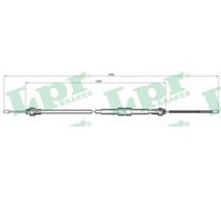 LPR C0137B Cable, parking brake for RENAULT