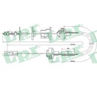 LPR C0145C Clutch Cable for PEUGEOT