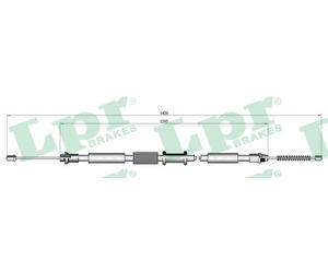 LPR C0343B Cable, parking brake for LANCIA