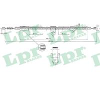 LPR C0529B Cable, parking brake for OPEL,SUZUKI,VAUXHALL