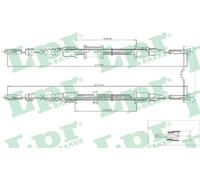 LPR C0571B Cable, parking brake for OPEL