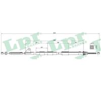 Handbrake cable Drum Brake C0851B LPR for TOYOTA AVENSIS AVENSIS Liftback