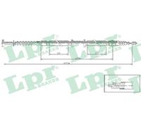 LPR C1238B Cable, parking brake for FIAT