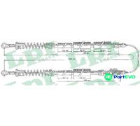 LPR PARKING BRAKE CABLE PULL C0090B FOR FIAT