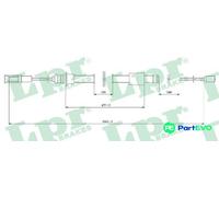 LPR PARKING BRAKE CABLE PULL C0101B FOR CITROËN