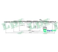 LPR PARKING BRAKE CABLE PULL C0323B FOR HYUNDAI