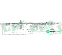 LPR PARKING BRAKE CABLE PULL C0500B FOR NISSAN