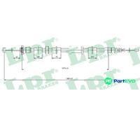 LPR PARKING BRAKE CABLE PULL C0520B FOR FIAT