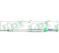 LPR PARKING BRAKE CABLE PULL C0624B FOR PEUGEOT
