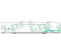 LPR PARKING BRAKE CABLE PULL C0812B FOR SKODA