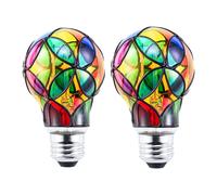 Lpraer 2 Pack E27 Edison Stained Glass LED Light Bulb