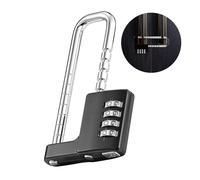 Lpraer Heavy Duty Combination Password Padlock Locker Long Shackle 4-Digit Lock Reset Weatherproof keyless Combo Lock Suitable for Outdoor Home School Gym Sports Fences Garage Cabinet Door