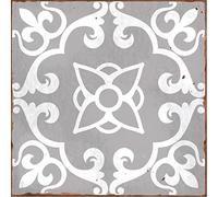 LPS Pack of 10 STYLE 7 grey Victorian Moroccan retro traditional aged style Mosaic style tile transfers stickers bathroom kitchen stick on wall tile peel and stick