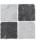 LPS Pack of 10 Tile stickers-Black grey stone effect Mosaic self adhesive wall art decor tile transfers bathroom backsplash kitchen splashbacks peel and stick cover