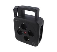LPS504 Power Strip: Fusing Sockets: 4 230VAC 16A Black 5m LOGILINK