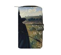 LPSADGF Animal Deer Wallet with 12 Card Slots - PU Leather Long Clutch Purse, Zipper Coin Holder & ID Window, Lightweight Travel Cash Wallet, The Witch of darkness, 19.7x11x3.5cm, Modern