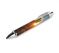 LPSADGF Ballpoint Pens 1 PCS, Sunset Cactus in Desert Retractable Smooth Writing Pens with Quick-Drying Ink, Comfort Grip Office Black Pens for Everyday Use, Bulk Office Supplies for Professionals