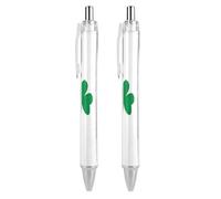 LPSADGF Ballpoint Pens 2 PCS, Happy Irish Holidays Retractable Smooth Writing Pens with Quick-Drying Ink, Comfort Grip Office Black Pens for Everyday Use, Bulk Office Supplies for Professionals